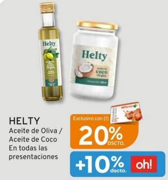 Mifarma HELTY Aceite de Oliva / Aceite de Coco En todas las presentaciones oferta