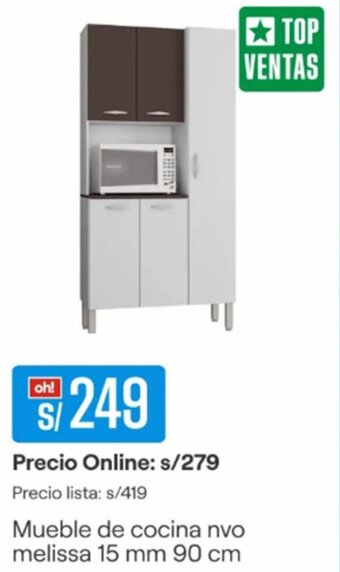 Promart Mueble de cocina nvo melissa 15 mm 90 cm oferta