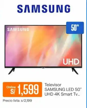 Promart Televisor SAMSUNG LED 50" UHD 4K Smart Tv... oferta