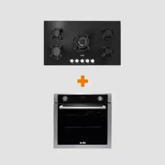 Sole Cocina empotrable vidrio 86 cm + horno empotrable eléctrico 012v2 oferta