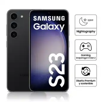 Hiraoka Celular libre samsung galaxy s23 6.1 256gb 8gb ram phantom black oferta