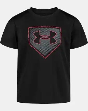 Little boys' ua elite plate logo short sleeve