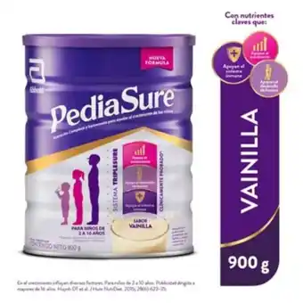 Tottus Suplemento pediasure plus triplesure vainilla 900 gr oferta