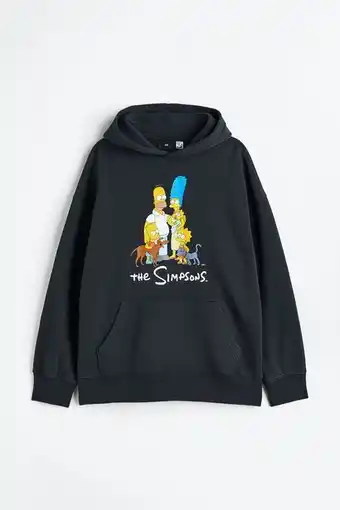 H&M Polera de algodón con capucha oversized fit oferta