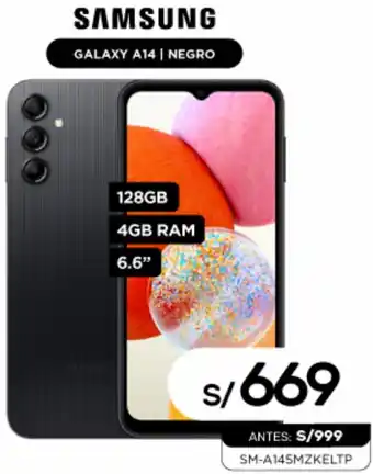 La Curacao SAMSUNG GALAXY A14 | NEGRO 128GB 4GB RAM oferta