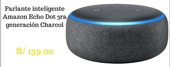 La Curacao Parlante inteligente Amazon Echo Dot 3ra generación Charcol oferta