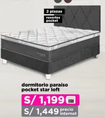 Ripley dormitorio paraíso pocket star loft oferta