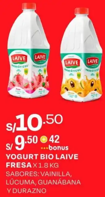 Wong YOGURT BIO LAIVE FRESAX 1.8 KG oferta