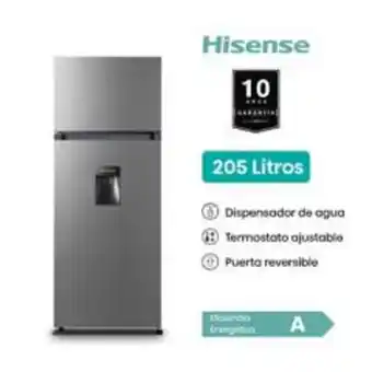 Maestro Refrigeradora hisense 205l top mount oferta