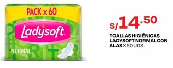 Wong TOALLAS HIGIÉNICAS LADYSOFT NORMAL CON ALAS X 60 UDS. oferta