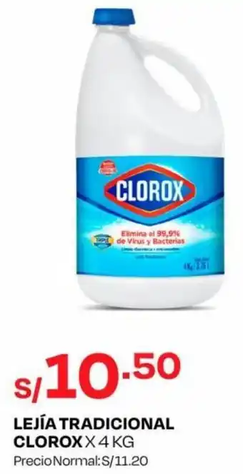 Wong LEJÍA TRADICIONAL CLOROXX 4 KG oferta