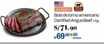 Wong Bola de lomo americano Certified Angus Beef x kg. oferta