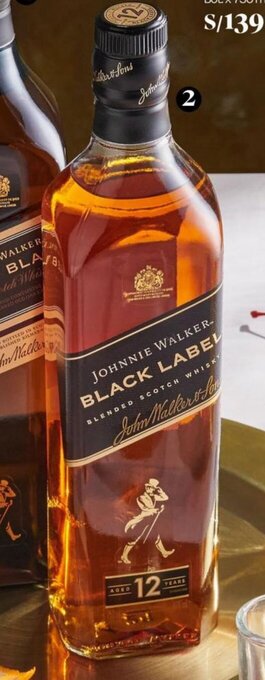 Wong Whisky Johnnie Walker Black Label Bot. x 750 ml oferta