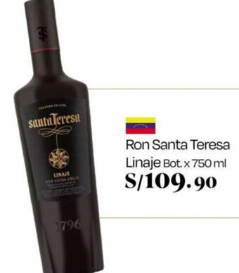 Wong Ron Santa Teresa Linaje Bot. x 750 ml oferta