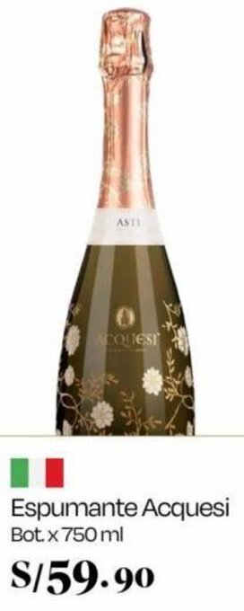 Wong Espumante Acquesi Bot. x 750 ml oferta
