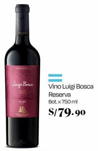 Wong Vino Luigi Bosca Reserva Bot. x 750 ml oferta