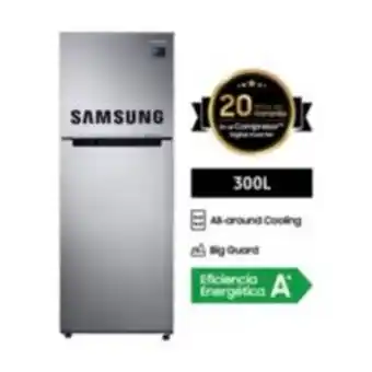 Maestro Refrigeradora samsung 300 lt top freezer rt29k500js8 inox oferta