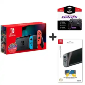 Phantom Nintendo switch (joy-con neón) + mario kart 8 deluxe + kontrolfreek grips + protector de pantalla + 3 meses nintendo switch o oferta