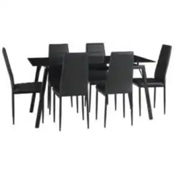 Maestro Juego de comedor 6 sillas dartagnan negro oferta