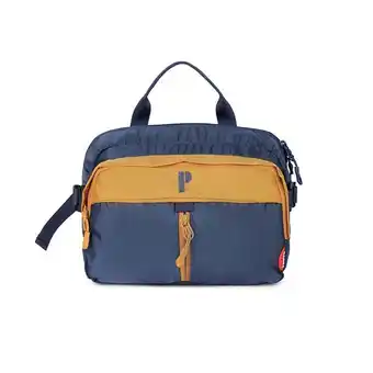 Porta Canguro andes azul/mostaza oferta