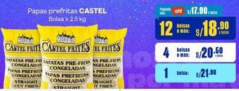 Makro Papas prefritas CASTEL 12 Bolsas x 2.5 kg oferta