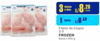 Makro Filete de tilapia 2-3 FROZEN 3 Bolsas x 500 g oferta