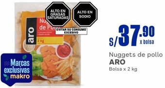 Makro Nuggets de pollo ARO Bolsa x 2 kg oferta