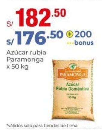 Metro Azúcar rubia Paramonga x 50 kg oferta