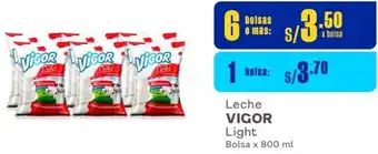 Makro Leche VIGOR Light 6 Bolsas x 800 ml oferta
