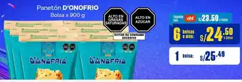 Makro Panetón D'ONOFRIO 6 Bolsas x 900 g oferta