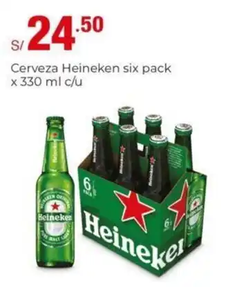 Metro Cerveza Heineken six pack x 330 ml c/u oferta
