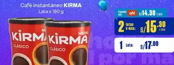 Makro Café instantáneo KIRMA 2cLatas x 190 g oferta