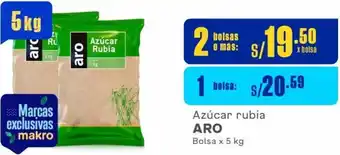 Makro Azúcar rubia ARO 2 Bolsas x 5 kg oferta