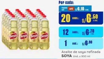 Makro Aceite de soya refinada SOYA 20 Unds. x 900 ml oferta