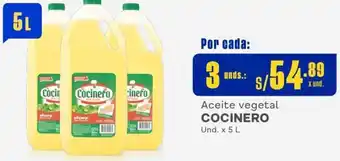 Makro Aceite vegetal COCINERO 3 Unds. x 5 L oferta