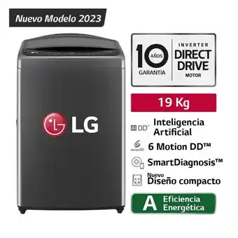 Metro Lavadora lg wt19bv6 19kg negro claro oferta