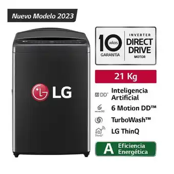 Metro Lavadora lg wt21pbv6 21kg negro plateado oferta