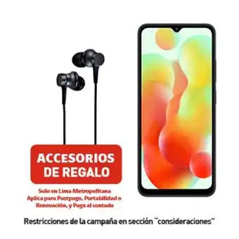 Claro Redmi 12c 64gb gris + in earphon + portabilidad + postpago + plan max ilimitado 69.90 p oferta