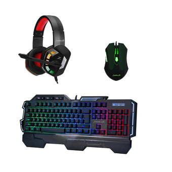 Tiendas EFE Combo fiddler teclado para gaming 3 luces + mouse + audífonos oferta