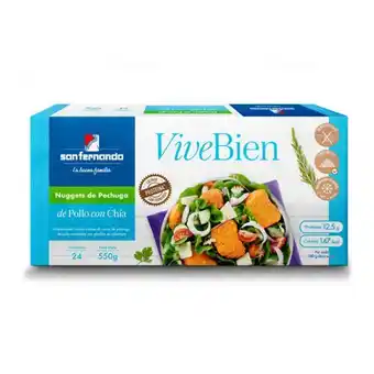 San Fernando Vivebien - nuggets de pechuga de pollo con chía x 24 und oferta