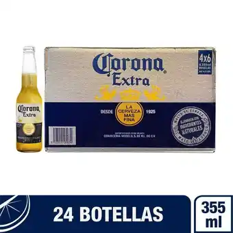 Metro Pack x24 cerveza corona extra botella 355ml oferta