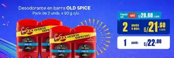 Makro Desodorante en barra OLD SPICE Pack de 2 unds. x 50 g c/u oferta
