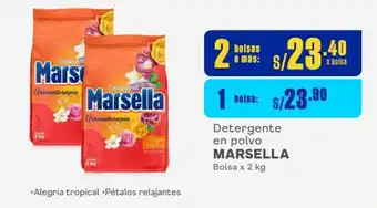 Makro Detergente en polvo MARSELLA Bolsa x 2 kg x 2 bolsas o mas oferta