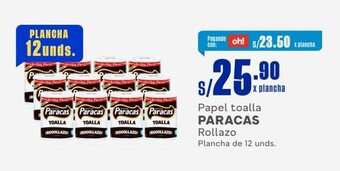 Makro Papel toalla PARACAS Rollazo Plancha de 12 unds. oferta