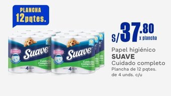 Makro Papel higiénico SUAVE Cuidado completo Plancha de 12 pqtes. de 4 unds. c/u oferta