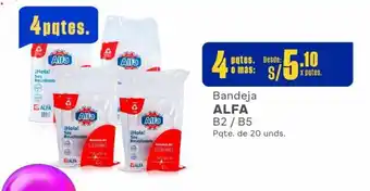 Makro Bandeja ALFA B2/B5 Pqte. de 20 unds. x 4 pqtes. o mas oferta