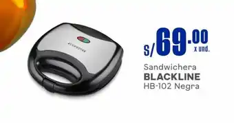 Makro Sandwichera BLACKLINE HB-102 Negra oferta
