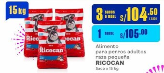 Makro Alimento para perros adultos raza pequeña RICOCAN Saco x 15 kg oferta