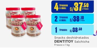 Makro Snacks deshidratados DENTITOY Salchicha Frasco x 1 kg oferta