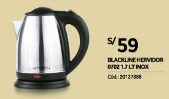 Plaza Vea BLACKLINE HERVIDOR 0702 1.7 LT INOX Cód.: 20127888 oferta